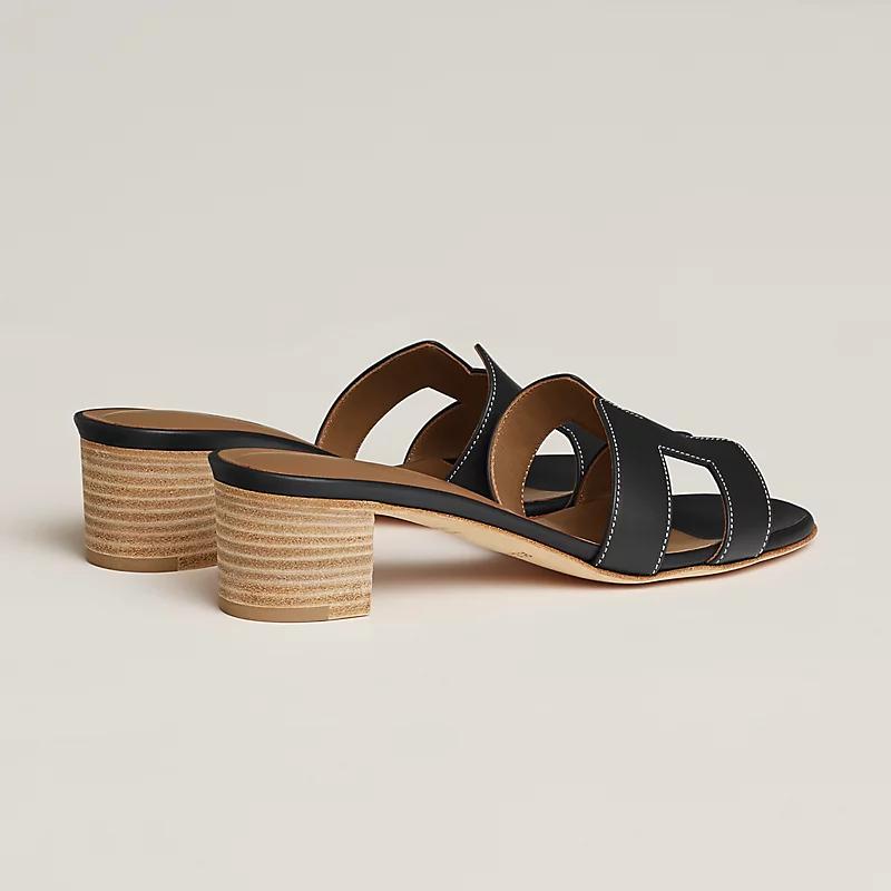 Giày Hermes Oasis Sandal Nữ Đen